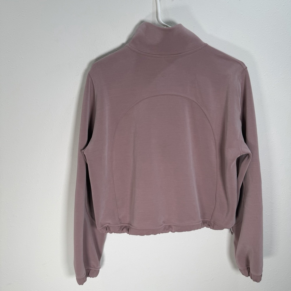Lululemon Brushed Softstreme Half Zip Womens Sz 6 in Twilight Rose W3IDXS - Picture 4 of 7